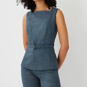Ann Taylor Belted Shell top size 8